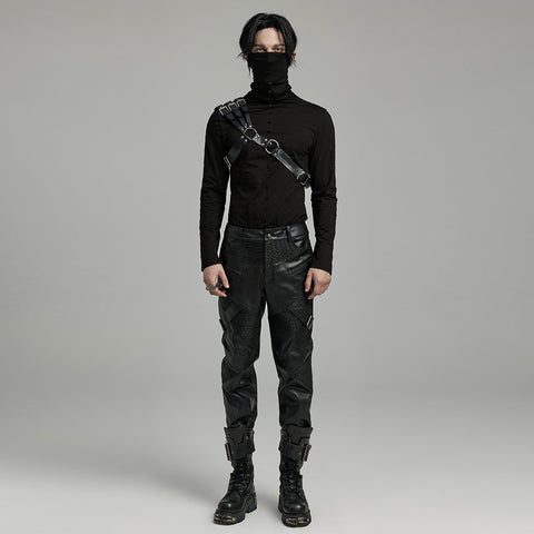 Punk-Ein-Schulter-Lederharnisch