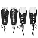 Goth-Handschuhe aus glänzendem Lackleder