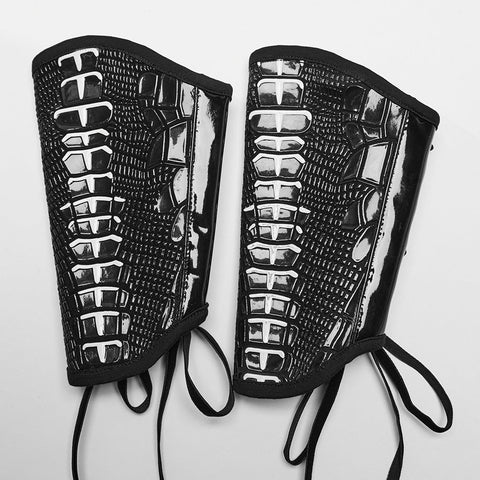 Goth-Handschuhe aus glänzendem Lackleder