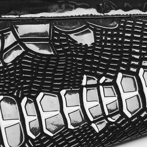Goth-Handschuhe aus glänzendem Lackleder