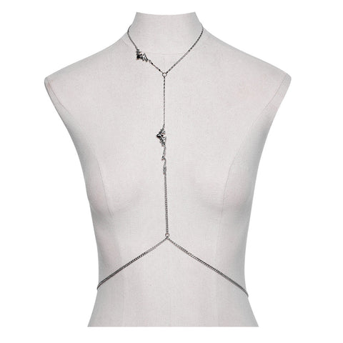 Punk-Geschirr mit Fledermauskette in Herzform