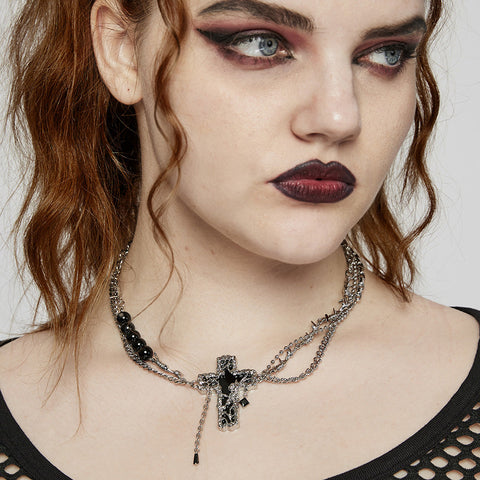 Punk-Kreuz-Halskette