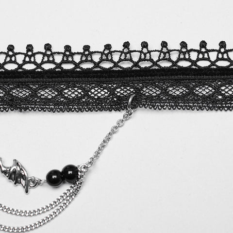 Punk-Spitzen-Obsidian-Halsband