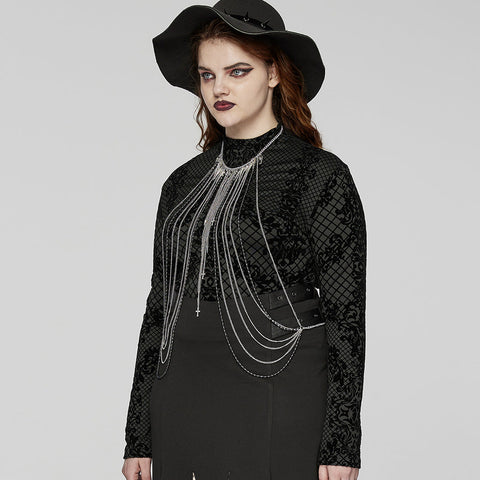 Punk-Quasten-Brustkette