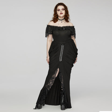 Goth Spitzen-Halsband mit Farbverlaufsanhänger