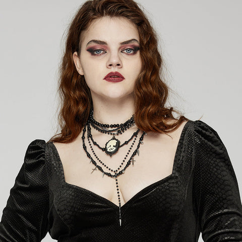 Goth Kreuz Mehrschichtige Halskette
