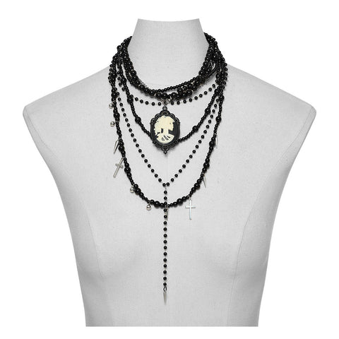 Goth Kreuz Mehrschichtige Halskette