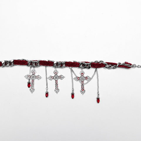 Goth Wunderschöner Kreuz-Halsband