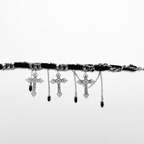 Goth Wunderschöner Kreuz-Halsband