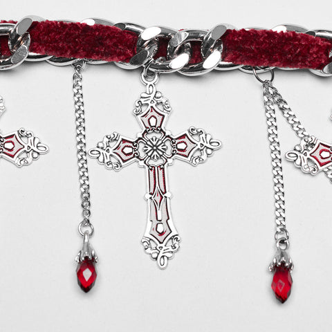 Goth Wunderschöner Kreuz-Halsband