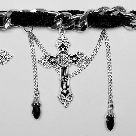 Goth Wunderschöner Kreuz-Halsband