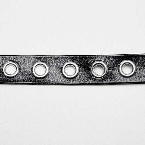 Goth Schwarzer Lederhalsband