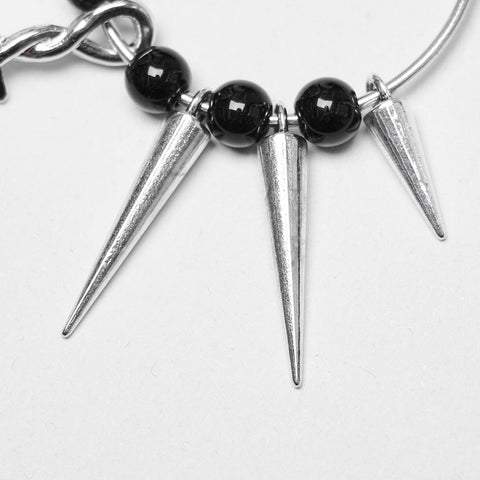 Goth Kreuz Anhänger Spike Ohrringe
