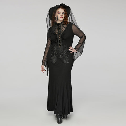 Formeller Hut aus Goth-Nietennetz