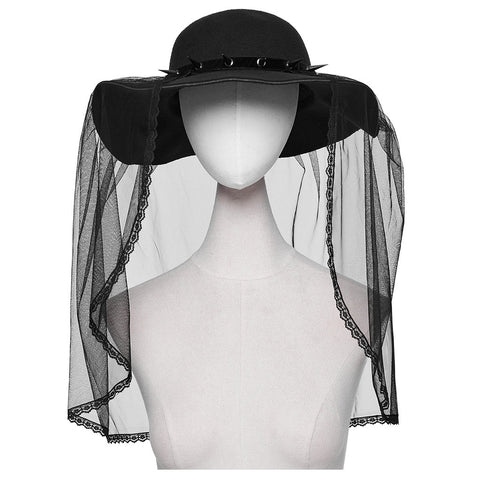 Formeller Hut aus Goth-Nietennetz