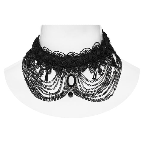 Goth Kopfbedeckung-Choker