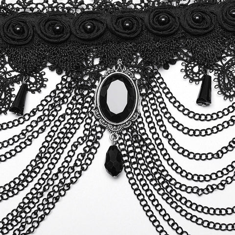Goth Kopfbedeckung-Choker