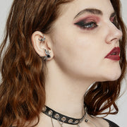 Goth Herzform Fledermaus Earbone Ohrring