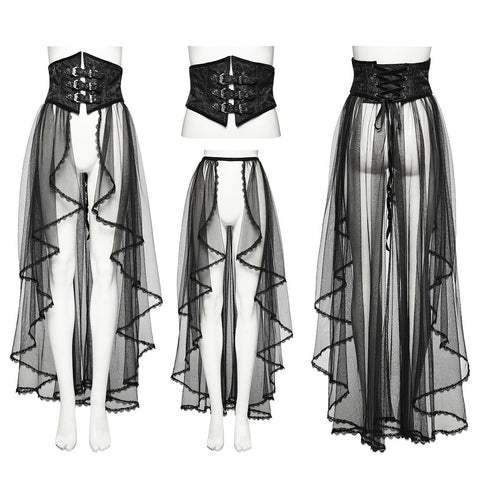 Abnehmbares Goth Dark Mesh-Korsett