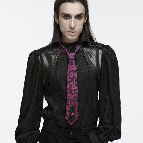 Krawatte mit Gothic-Blumenmuster