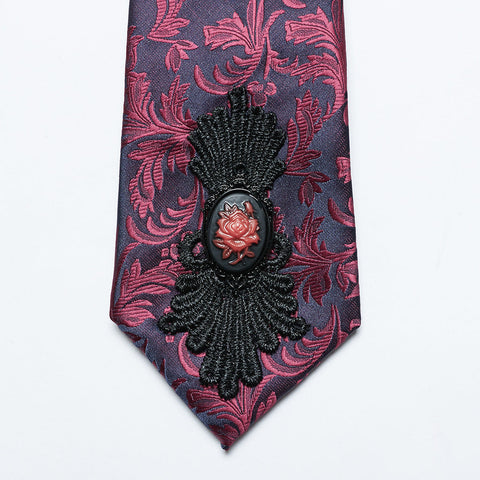 Krawatte mit Gothic-Blumenmuster