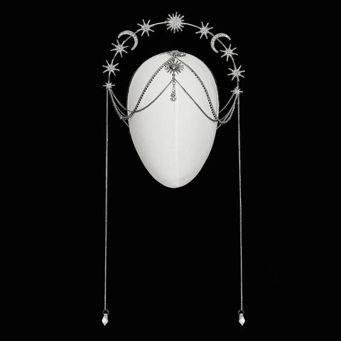 Gothic Stern Mond Sonne Kopfbedeckung
