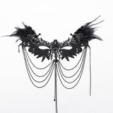 Gothic Black Wing Wunderschöne Halskette