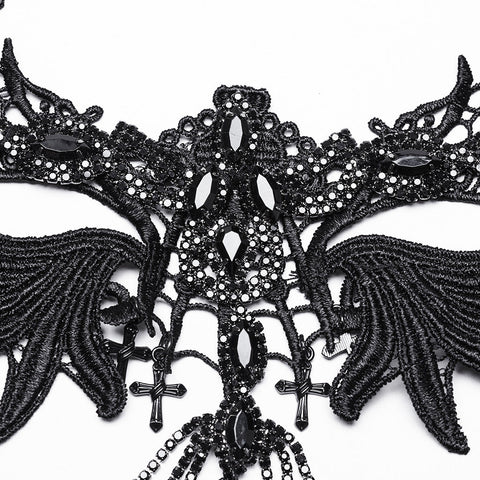 Gothic Black Wing Wunderschöne Halskette