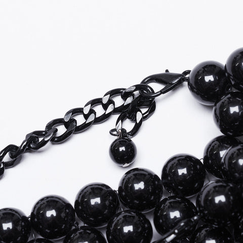 Gothic Totenkopf Halsbedeckung mit Perlen