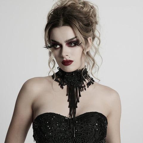 Gothic Wunderschöne lange Quastenkette