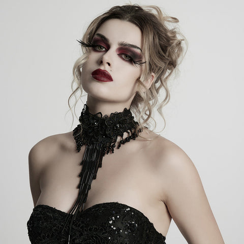 Gothic Wunderschöne lange Quastenkette
