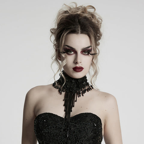 Gothic Wunderschöne lange Quastenkette