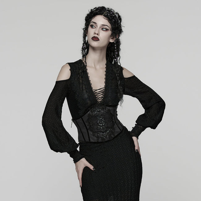 Wunderschöner, geprägter Kummerbund im Gothic-Stil