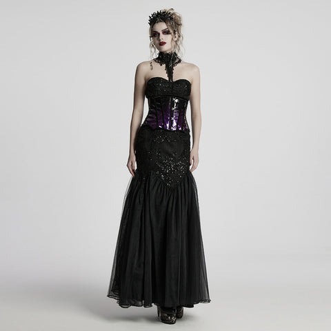 Gothic Wunderschönes schwarzes Kristall-Stirnband