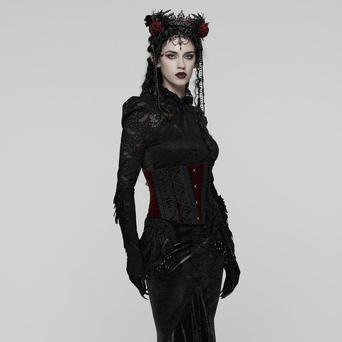 Gothic-Rosenspitzenkorsett