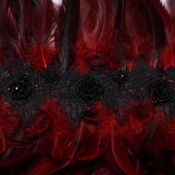 Gothic Asymmetrischer Federschal