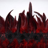 Gothic Asymmetrischer Federschal