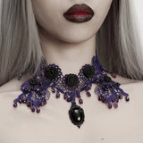 Edle Rosen-Spitzen-Gothic-Halskette