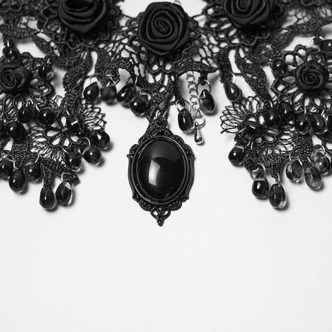 Edle Rosen-Spitzen-Gothic-Halskette