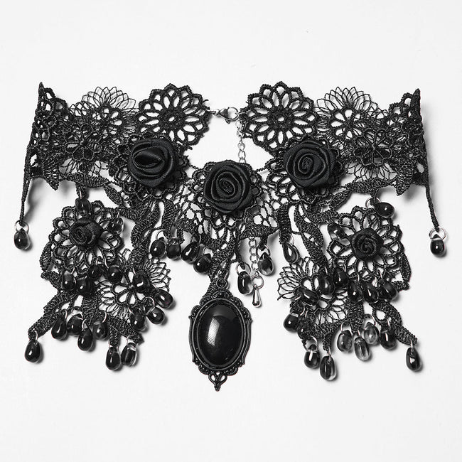 Edle Rosen-Spitzen-Gothic-Halskette