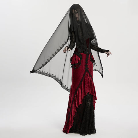 Gothic Wendbarer Dämonenhornschleier