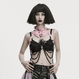 Punk-Fledermaus-Bogen-Totenkopf-Brustkette