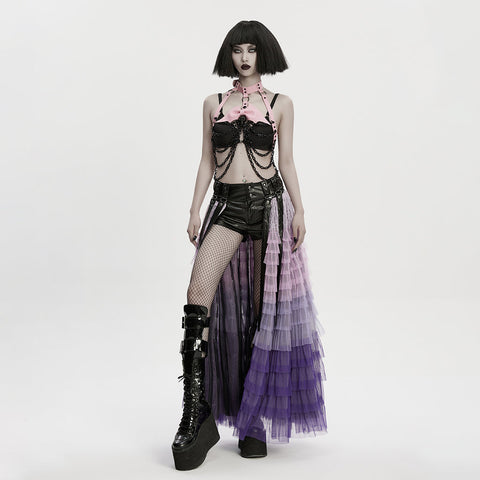 Punk-Fledermaus-Bogen-Totenkopf-Brustkette