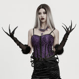 Flauschige Gothic-Handschuhe