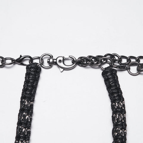 Doomsday Punk Schlangenumwickelte Totenkopf-Halskette