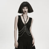 Doomsday Punk Schlangenumwickelte Totenkopf-Halskette