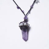 Halskette aus gewebten Naturkristallen