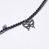 Halskette aus gewebten Naturkristallen