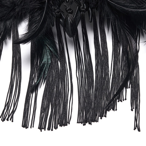 Gothic-Dämonenflügel-Quastenmaske