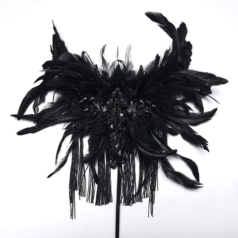 Gothic-Dämonenflügel-Quastenmaske